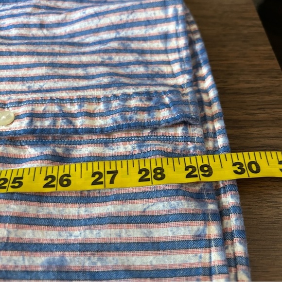 ❤️ Gap Striped Blue and White Men's Shirt L - Picture 8 of 10